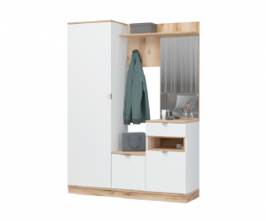 Прихожая Юкки ПР-1400 (Дуб делано/Белый)