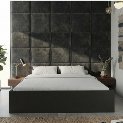 Кровать-тахта двуспальная Комфорт КР 1800 без спинки 180х200 (Графит)