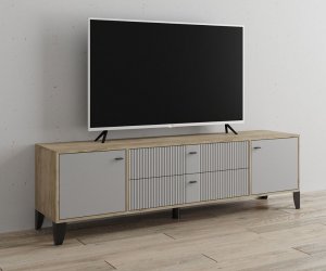 Тумба для ТВ Парус-10 (Дуб крафт серый/Серый)