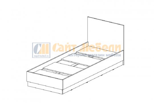 Кровать односпальная Айден КР06-800 (Белый)