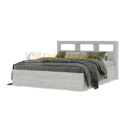 Кровать Гранд 1600 (Дуб крафт белый)