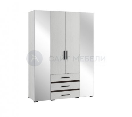 Шкаф 4х-дверный Модена МШ-24 (Ясень Анкор Светлый/Венге)