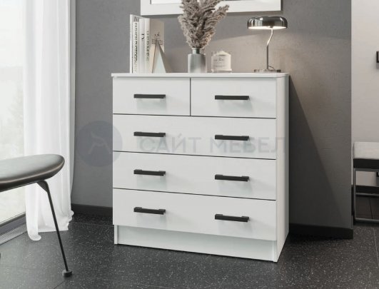 Комод К800-3/2 (Белый гладкий)