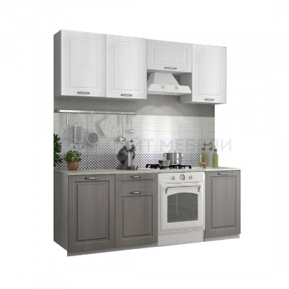 Кухня Капри 2,1м (Липа белый/Липа пепел)