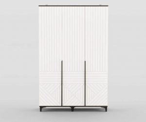 Шкаф 3-х створчатый Палау (Табак/Белый софт)