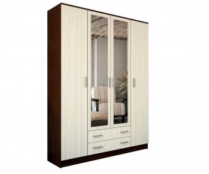 Шкаф Квадро 4-х створчатый (Венге/Лоредо)