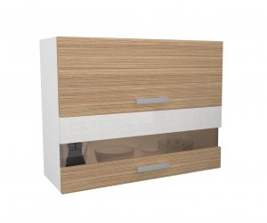 Кухня Эра шкаф верхний со стеклом ВС600Г (Сахара)