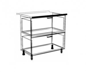 Шарлотта АСТИ шкаф нижний ШН2Я 800 (БЕЛФОРД/Белый гл)