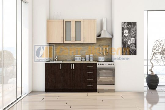 Кухня Тиса шкаф нижний разделочный с ящиком н400-1я (Венге/тиковое дерево)