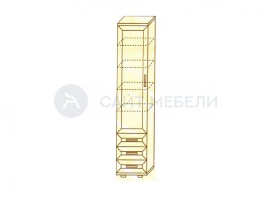 Пенал для белья с 3 ящиками № 103 (цвета в ассортименте)