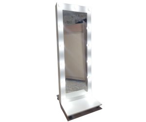 Гримерное ростовое зеркало Сура с подсветкой (Белое)