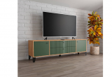 Тумба для ТВ Парус-10 (Дуб крафт золотой/Карбон дарк грин)
