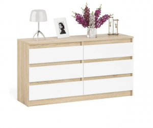 Комод Норд №7 (Дуб сонома/Белый)
