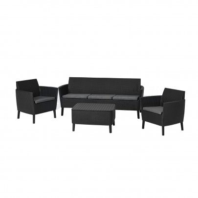 Дачная мебель Salemo 3 Seater Set (Графит)
