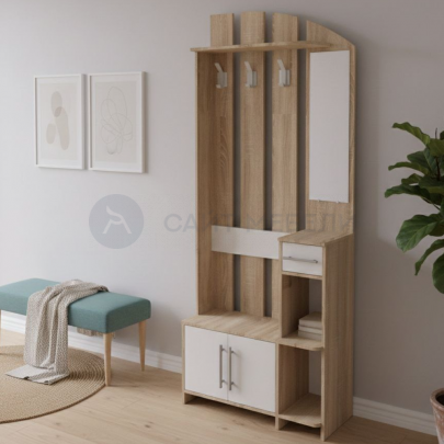 Прихожая универсальная (Сонома/Белый)