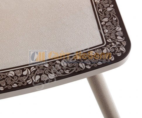 Стол раздвижной со стеклом М24 Диамант кожзам