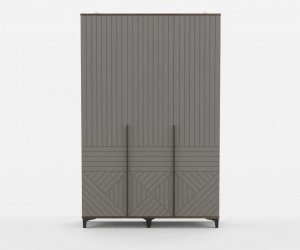 Шкаф 3-х створчатый Палау (Табак/Грей софт)