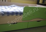 Детская кровать с ящиками Дельфин 800х1800 (Салатовый)