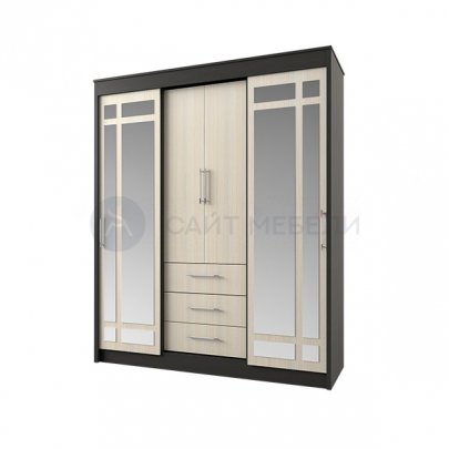 Шкаф-купе Фортуна (Венге/Дуб Молочный)