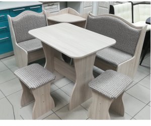 Кухонный уголок Аленка-1 (Шимо светлый/Рогожка темн)