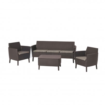 Дачная мебель Salemo 3 Seater Set (Коричневый)