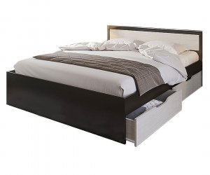 Кровать с ящиками Гармония 1200x2000 КР-606 (Венге/Дуб белфорд)