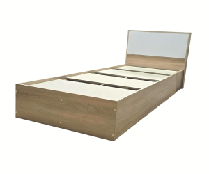 Кровать полутороспальная Мира 1200 (Дуб сонома/Белый)