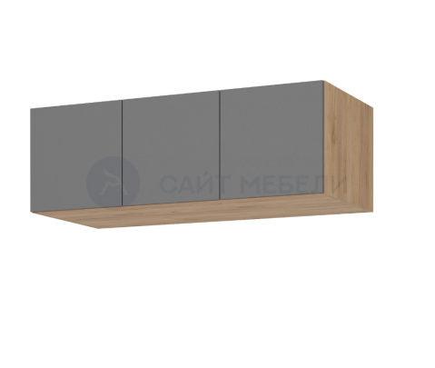 Антресоль к шкафу Лион АН-02 (Дуб крафт/Графит)