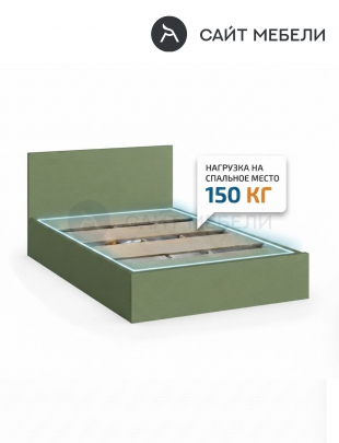 Кровать Комфорт КР 1200 120х180 (Зеленый Тростник)