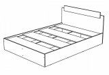 Кровать полутораспальная Эко 1200х2000 (Дуб вотан/Белый)